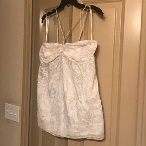 White with Grey Pattern American Eagle Top